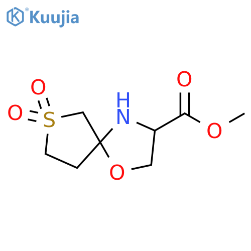 1-Oxa-7-thia-4-azaspiro[4.4]nonane-3-carboxylic acid, methyl ester, 7,7-dioxide structure