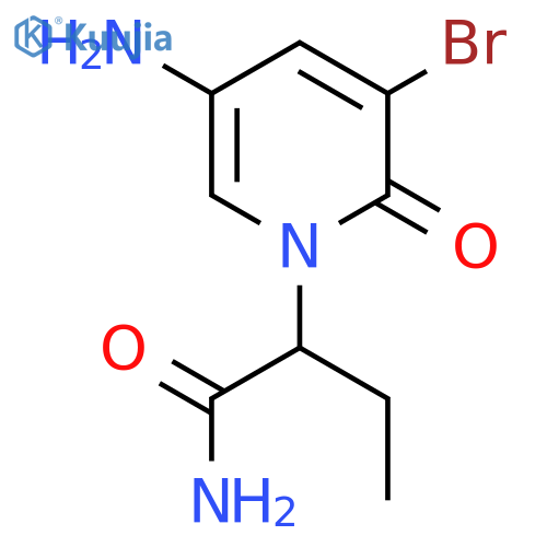 2-(5-Amino-3-bromo-2-oxo-1,2-dihydropyridin-1-yl)butanamide structure