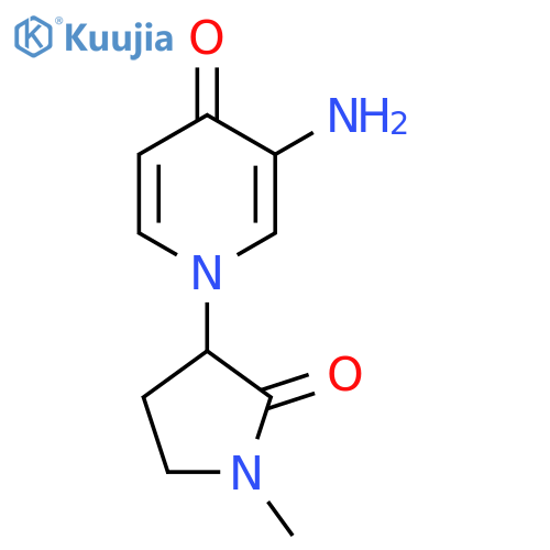 3-amino-1-(1-methyl-2-oxopyrrolidin-3-yl)-1,4-dihydropyridin-4-one structure