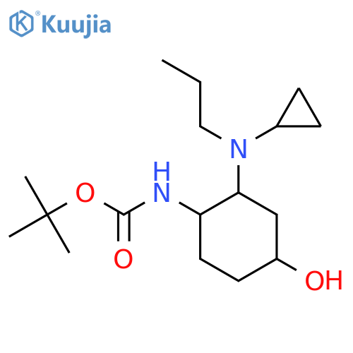 tert-butyl N-{2-[cyclopropyl(propyl)amino]-4-hydroxycyclohexyl}carbamate structure