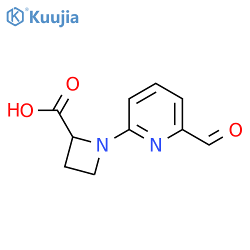 1-(6-formylpyridin-2-yl)azetidine-2-carboxylic acid structure