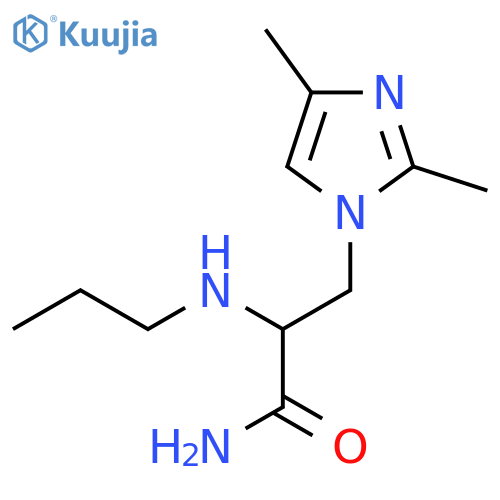 3-(2,4-dimethyl-1H-imidazol-1-yl)-2-(propylamino)propanamide structure
