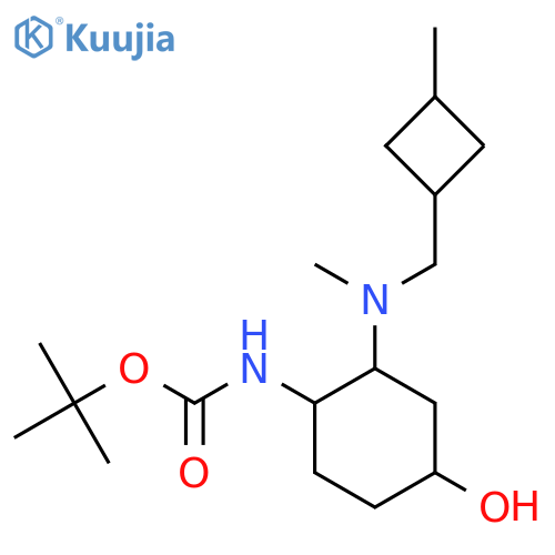 tert-butyl N-(4-hydroxy-2-{methyl[(3-methylcyclobutyl)methyl]amino}cyclohexyl)carbamate structure