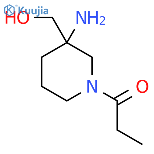 1-[3-Amino-3-(hydroxymethyl)piperidin-1-yl]propan-1-one structure