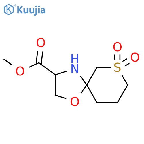 1-Oxa-7-thia-4-azaspiro[4.5]decane-3-carboxylic acid, methyl ester, 7,7-dioxide structure