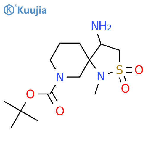 tert-butyl 4-amino-1-methyl-2,2-dioxo-2lambda6-thia-1,7-diazaspiro4.5decane-7-carboxylate structure