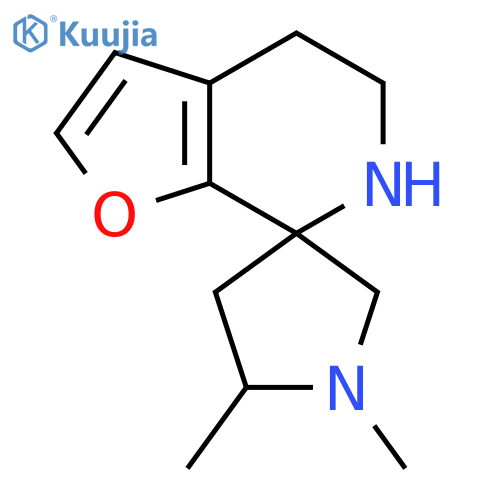 1',5'-dimethyl-5,6-dihydro-4H-spirofuro2,3-cpyridine-7,3'-pyrrolidine structure