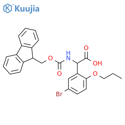 Benzeneacetic acid, 5-bromo-α-[[(9H-fluoren-9-ylmethoxy)carbonyl]amino]-2-propoxy- structure