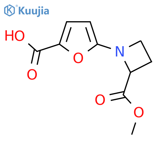 5-2-(methoxycarbonyl)azetidin-1-ylfuran-2-carboxylic acid structure