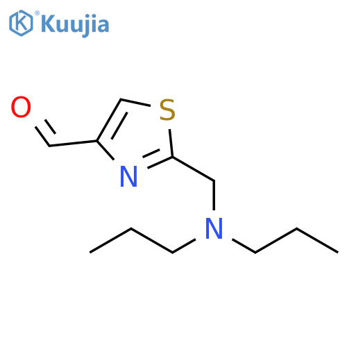 4-Thiazolecarboxaldehyde, 2-[(dipropylamino)methyl]- structure
