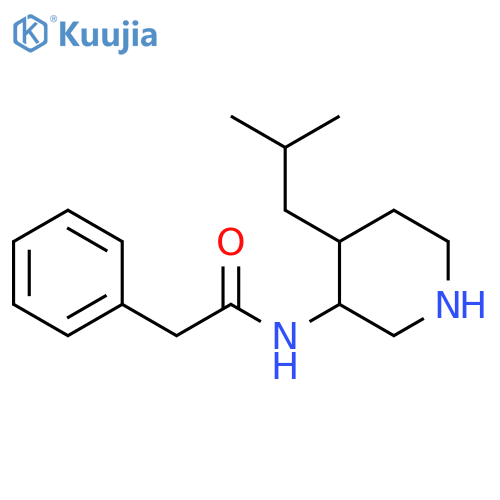 Benzeneacetamide, N-[4-(2-methylpropyl)-3-piperidinyl]- structure
