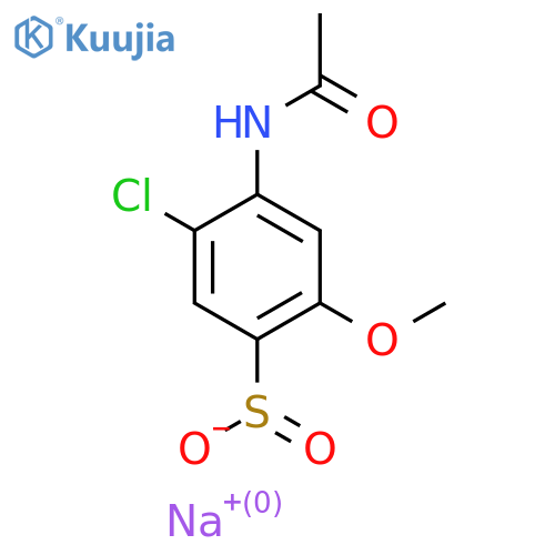 Sodium 5-chloro-4-acetamido-2-methoxybenzene-1-sulfinate structure