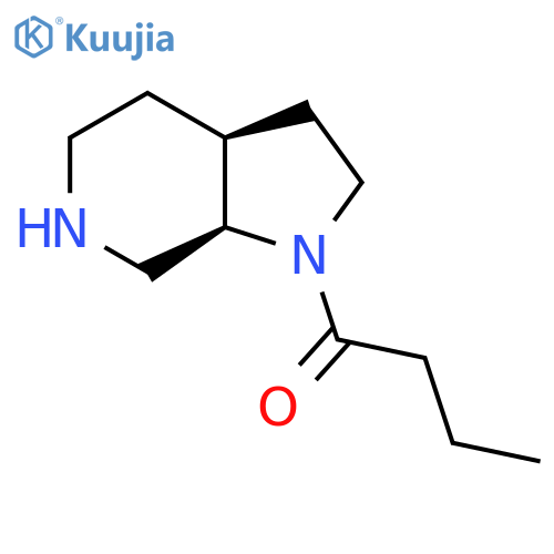 rac-1-[(3aR,7aS)-octahydro-1H-pyrrolo[2,3-c]pyridin-1-yl]butan-1-one structure