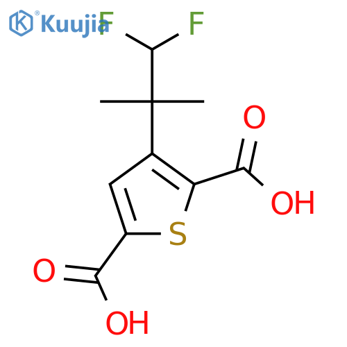 3-(1,1-Difluoro-2-methylpropan-2-yl)thiophene-2,5-dicarboxylic acid structure