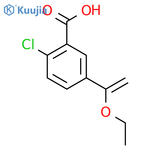 2-Chloro-5-(1-ethoxyethenyl)benzoic acid structure