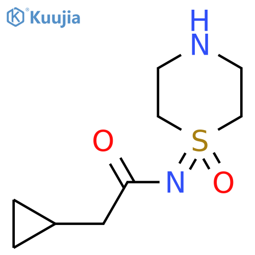 2-cyclopropyl-N-(1-oxo-1lambda6-thiomorpholin-1-ylidene)acetamide structure
