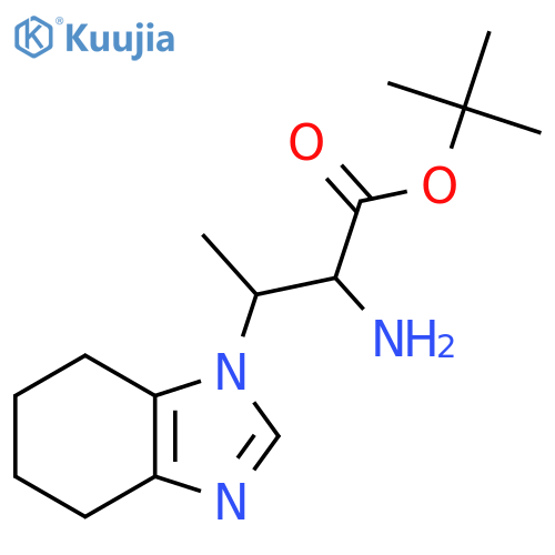 tert-butyl 2-amino-3-(4,5,6,7-tetrahydro-1H-1,3-benzodiazol-1-yl)butanoate structure