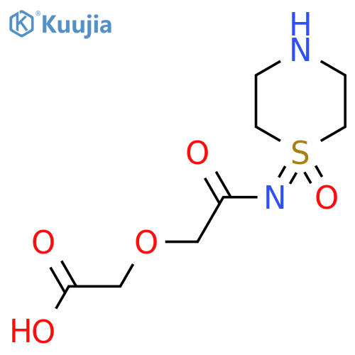 2-{(1-oxo-1lambda6-thiomorpholin-1-ylidene)carbamoylmethoxy}acetic acid structure