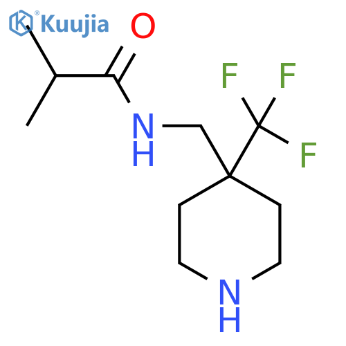 2-methyl-N-{[4-(trifluoromethyl)piperidin-4-yl]methyl}propanamide structure