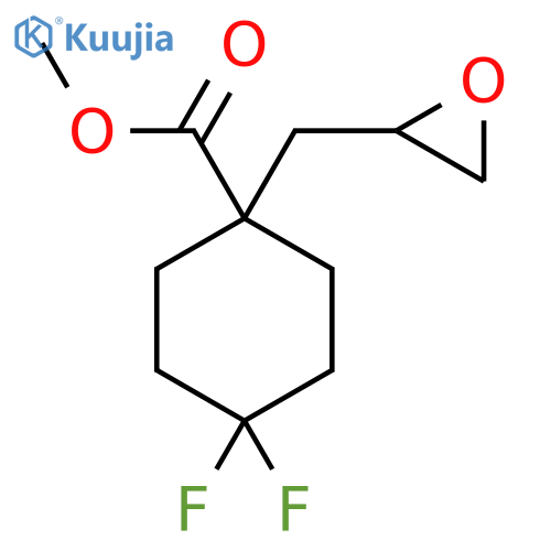 Methyl 4,4-difluoro-1-[(oxiran-2-yl)methyl]cyclohexane-1-carboxylate structure