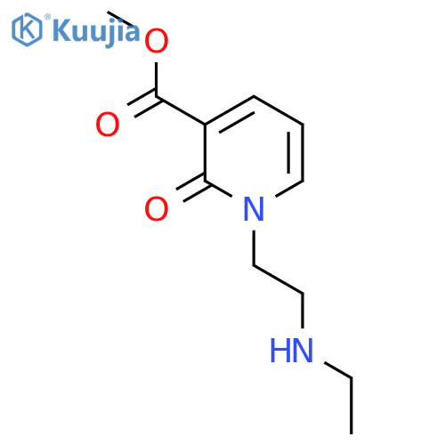 Methyl 1-[2-(ethylamino)ethyl]-2-oxo-1,2-dihydropyridine-3-carboxylate structure