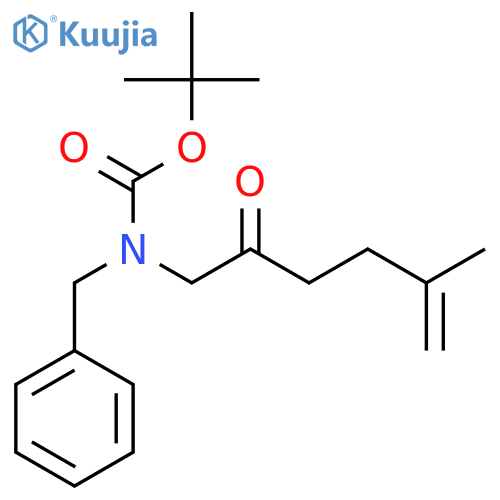 tert-butyl N-benzyl-N-(5-methyl-2-oxohex-5-en-1-yl)carbamate structure