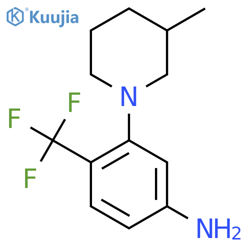Benzenamine, 3-(3-methyl-1-piperidinyl)-4-(trifluoromethyl)- structure