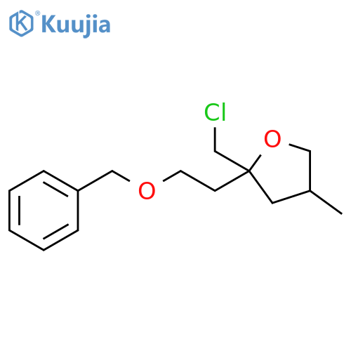 Furan, 2-(chloromethyl)tetrahydro-4-methyl-2-[2-(phenylmethoxy)ethyl]- structure