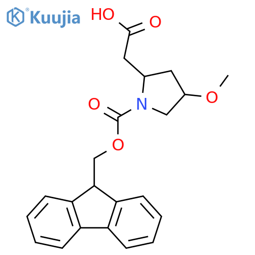 2-Pyrrolidineacetic acid, 1-[(9H-fluoren-9-ylmethoxy)carbonyl]-4-methoxy- structure