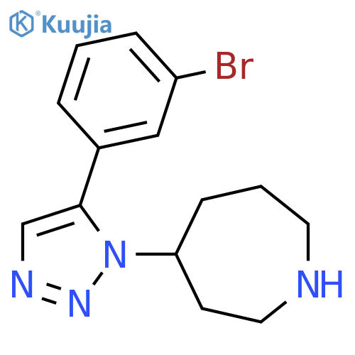 4-[5-(3-bromophenyl)-1H-1,2,3-triazol-1-yl]azepane structure