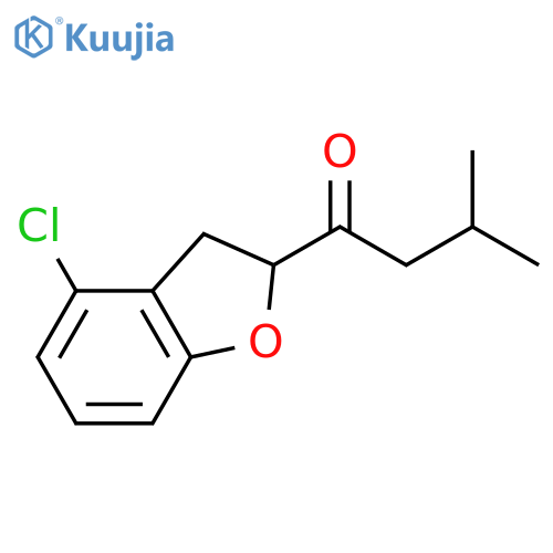 1-(4-Chloro-2,3-dihydro-1-benzofuran-2-yl)-3-methylbutan-1-one structure
