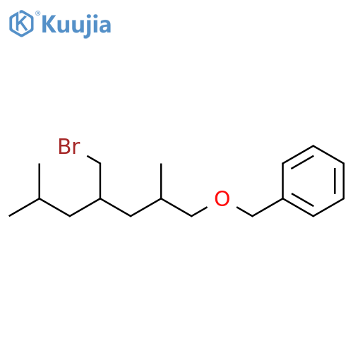 Benzene, [[[4-(bromomethyl)-2,6-dimethylheptyl]oxy]methyl]- structure