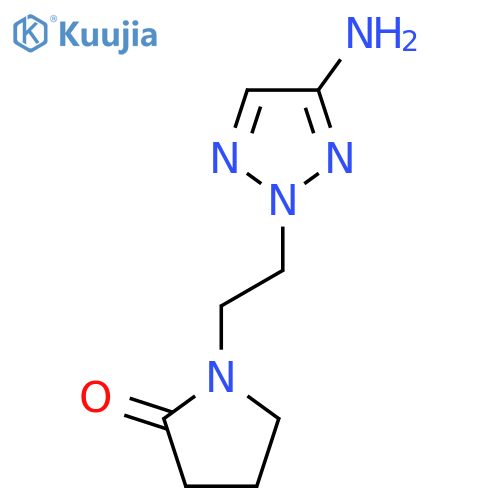 1-2-(4-amino-2H-1,2,3-triazol-2-yl)ethylpyrrolidin-2-one structure