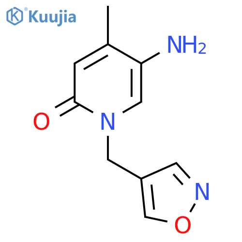 5-amino-4-methyl-1-(1,2-oxazol-4-yl)methyl-1,2-dihydropyridin-2-one structure