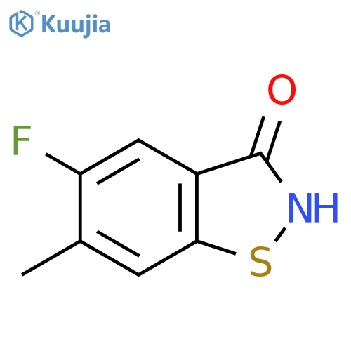 5-Fluoro-6-methyl-2,3-dihydro-1,2-benzothiazol-3-one structure