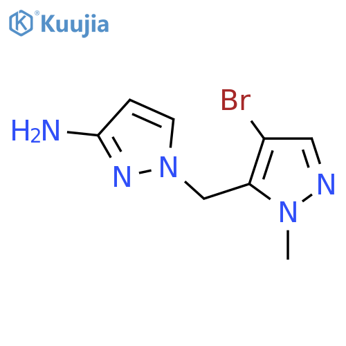 1-(4-bromo-1-methyl-1H-pyrazol-5-yl)methyl-1H-pyrazol-3-amine structure