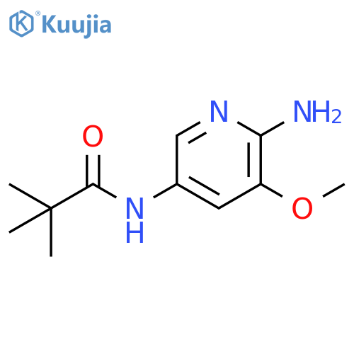 N-(6-amino-5-methoxypyridin-3-yl)-2,2-dimethylpropanamide structure
