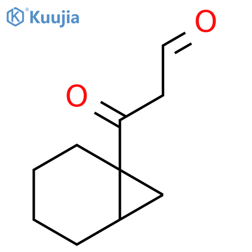 3-{bicyclo4.1.0heptan-1-yl}-3-oxopropanal structure