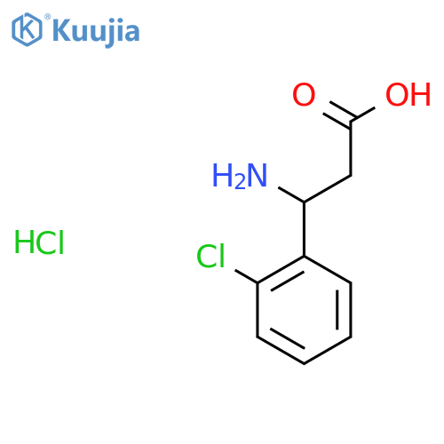 3-Amino-3-(2-chlorophenyl)propanoic acid hydrochloride structure
