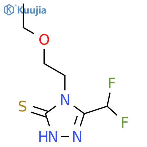 3-(difluoromethyl)-4-(2-ethoxyethyl)-1H-1,2,4-triazole-5-thione structure