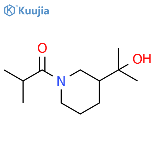 1-Propanone, 1-[3-(1-hydroxy-1-methylethyl)-1-piperidinyl]-2-methyl- structure