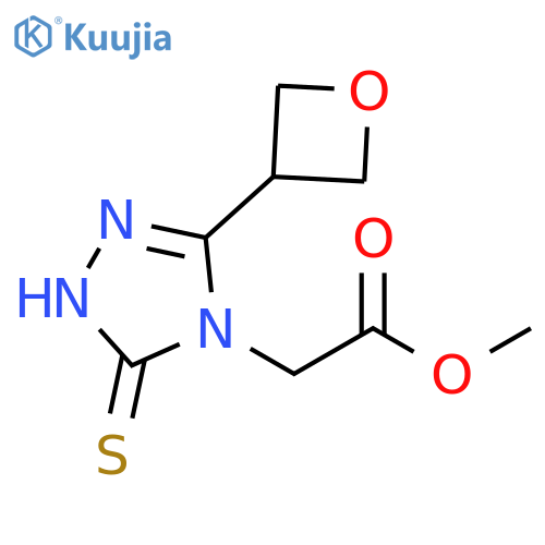 4H-1,2,4-Triazole-4-acetic acid, 1,5-dihydro-3-(3-oxetanyl)-5-thioxo-, methyl ester structure