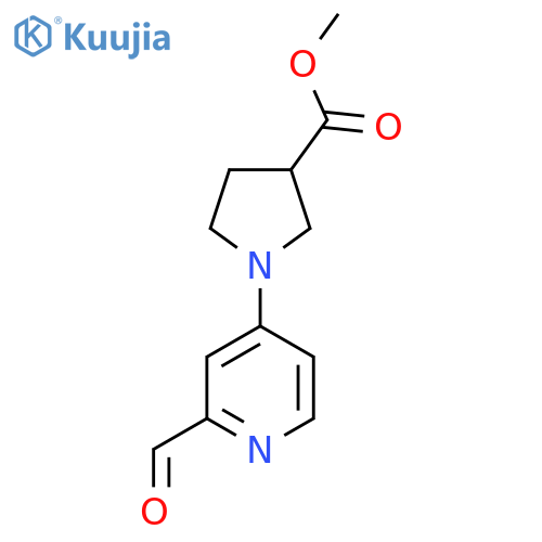 Methyl 1-(2-formylpyridin-4-yl)pyrrolidine-3-carboxylate structure