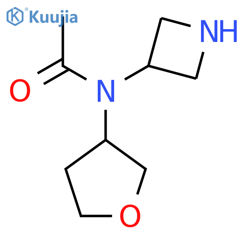 N-(azetidin-3-yl)-N-(oxolan-3-yl)acetamide structure