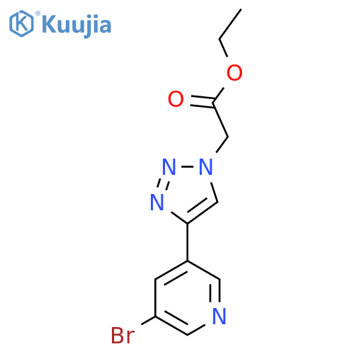 ethyl 2-4-(5-bromopyridin-3-yl)-1H-1,2,3-triazol-1-ylacetate structure