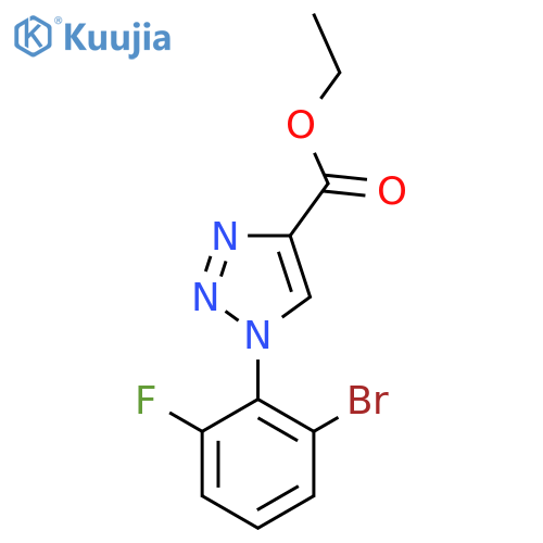 ethyl 1-(2-bromo-6-fluorophenyl)-1H-1,2,3-triazole-4-carboxylate structure