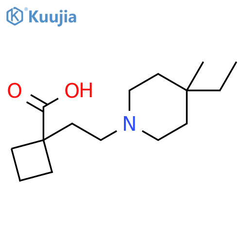 Cyclobutanecarboxylic acid, 1-[2-(4-ethyl-4-methyl-1-piperidinyl)ethyl]- structure