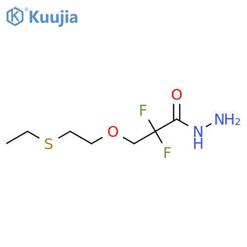 3-(2-Ethylsulfanylethoxy)-2,2-difluoropropanehydrazide structure