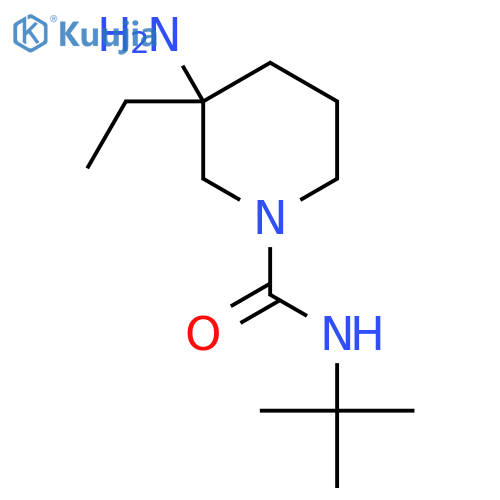 3-amino-N-tert-butyl-3-ethylpiperidine-1-carboxamide structure