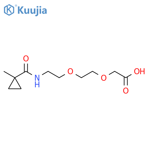 Acetic acid, 2-[2-[2-[[(1-methylcyclopropyl)carbonyl]amino]ethoxy]ethoxy]- structure